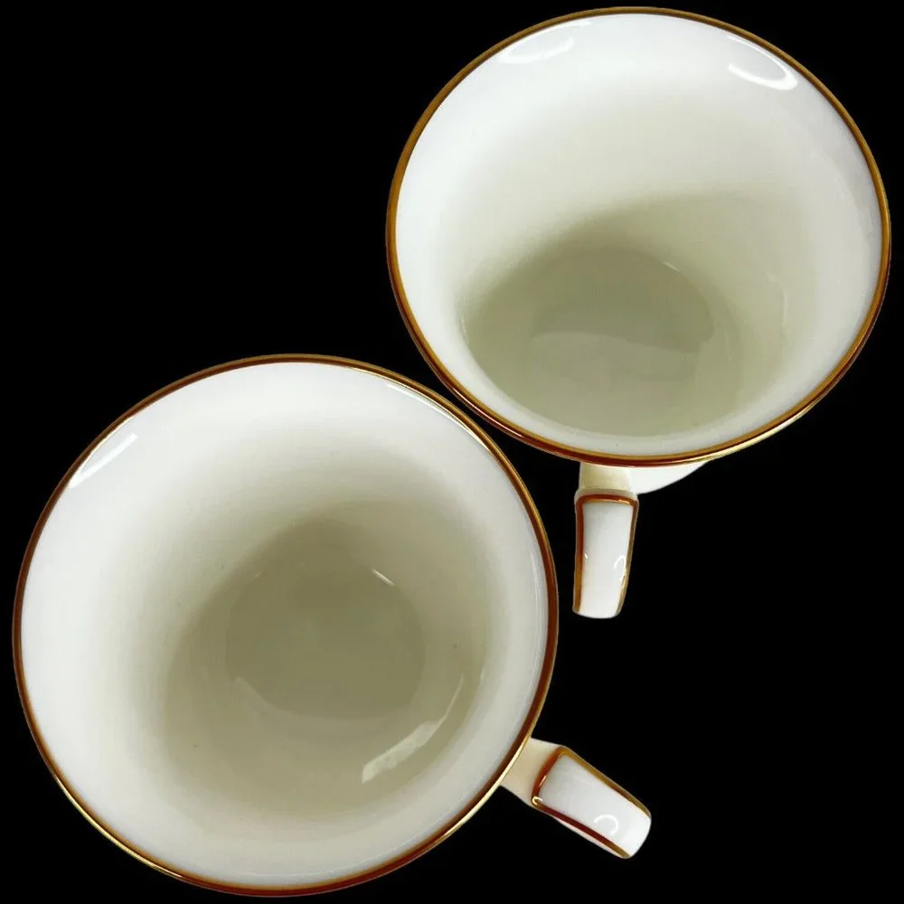 Noritake White Palace Footed Cup And Saucer Set of 2 Bone China NEW‎ With Tags